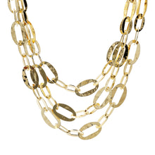 Load image into Gallery viewer, Bellissimo Bronzo Italian Multi-Strand Hammered Oval Necklace
