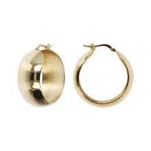 Load image into Gallery viewer, Bellissimo Bronzo Italian Hammered Round Hoop Earrings

