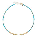 Bellissimo Bronzo Italian 18" Turquoise Beaded Necklace