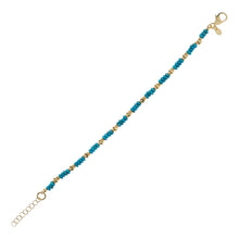 Load image into Gallery viewer, Bellissimo Bronzo Italian Turquoise Rondel Bracelet
