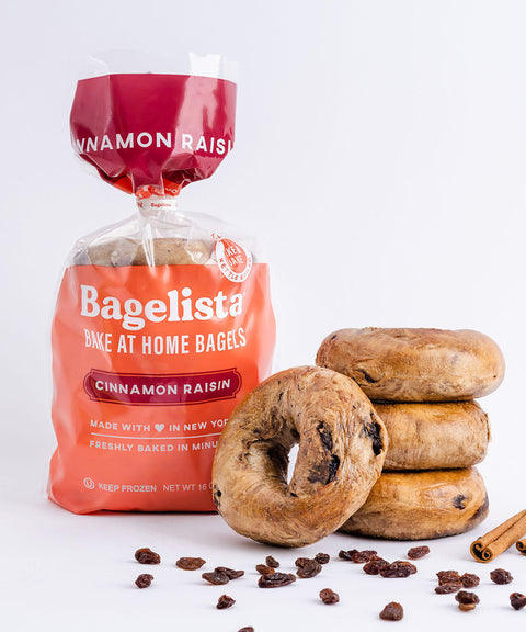 Bagelista Bake at Home Cinnamon-Raisin Bagels Lifestyle Shot