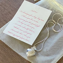Load image into Gallery viewer, Sterling Silver &quot;Jingle Heart&quot; Necklace and an inspirational poem

