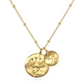 Gold Lotus Necklace - Two Blooms - Satya Online