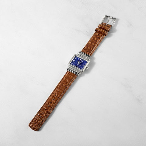 Ecclissi "Santa Fe" Sodalite Dial Sterling Leather Strap Watch