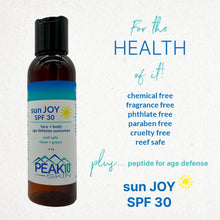 Load image into Gallery viewer, PEAK 10 SKIN ® Sun JOY SPF 30 and Save My Sole Foot Cream Duo
