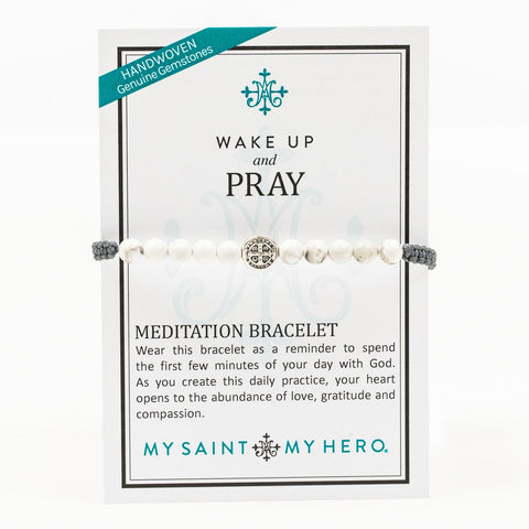 My Saint My Hero Wake Up and Pray Meditation Bracelet Package